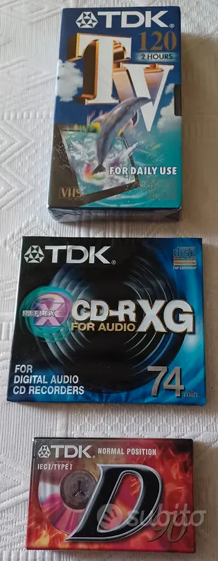 Lotto 3 pezzi TDK Vintage Sigillati