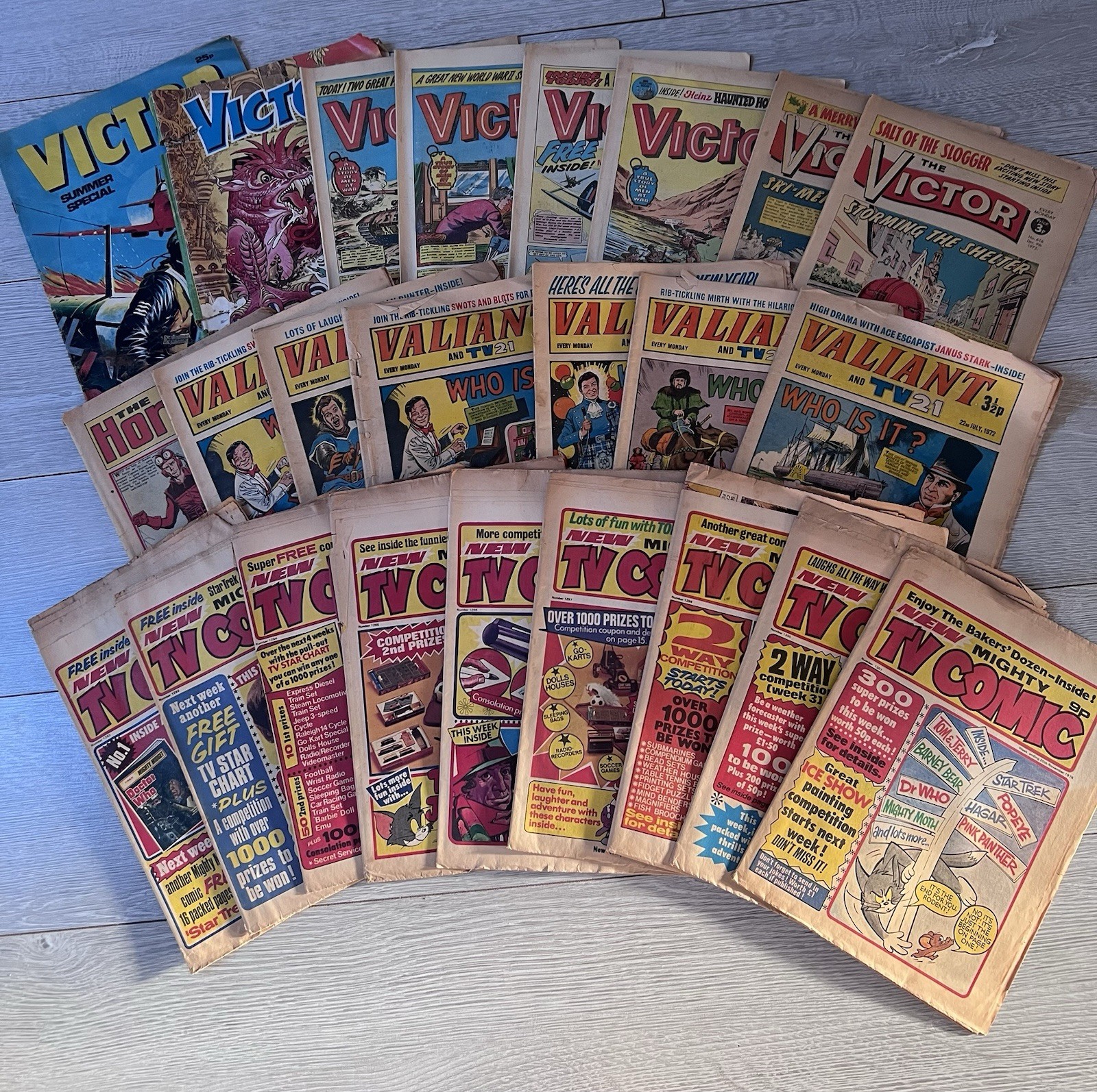 Vintage Victor, Valiant, TV Comic & Hornet Job Lot | 1970s/80s IPC Comics Bundle