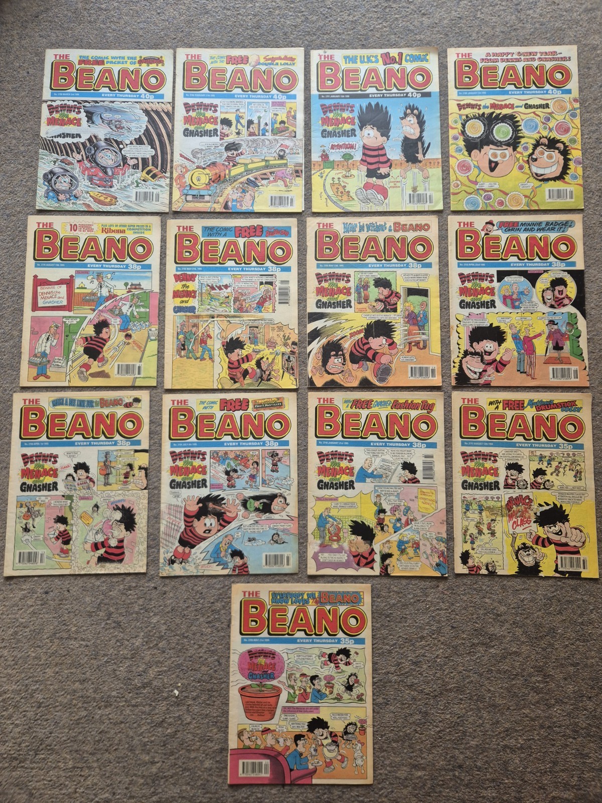 The Beano Dc Thompson & Co Ltd May 1994 1995 March 1996 Vintage UK 13 qty units