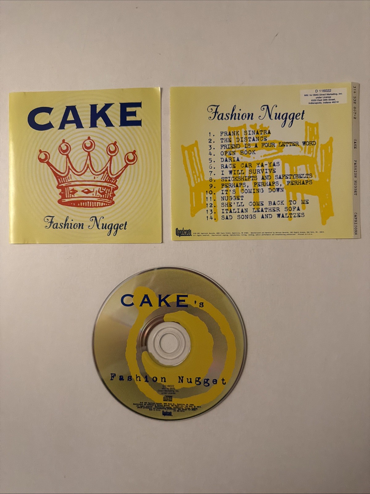 Cake - Fashion Nugget CD - CD and Cover Art Only (NO CASE)