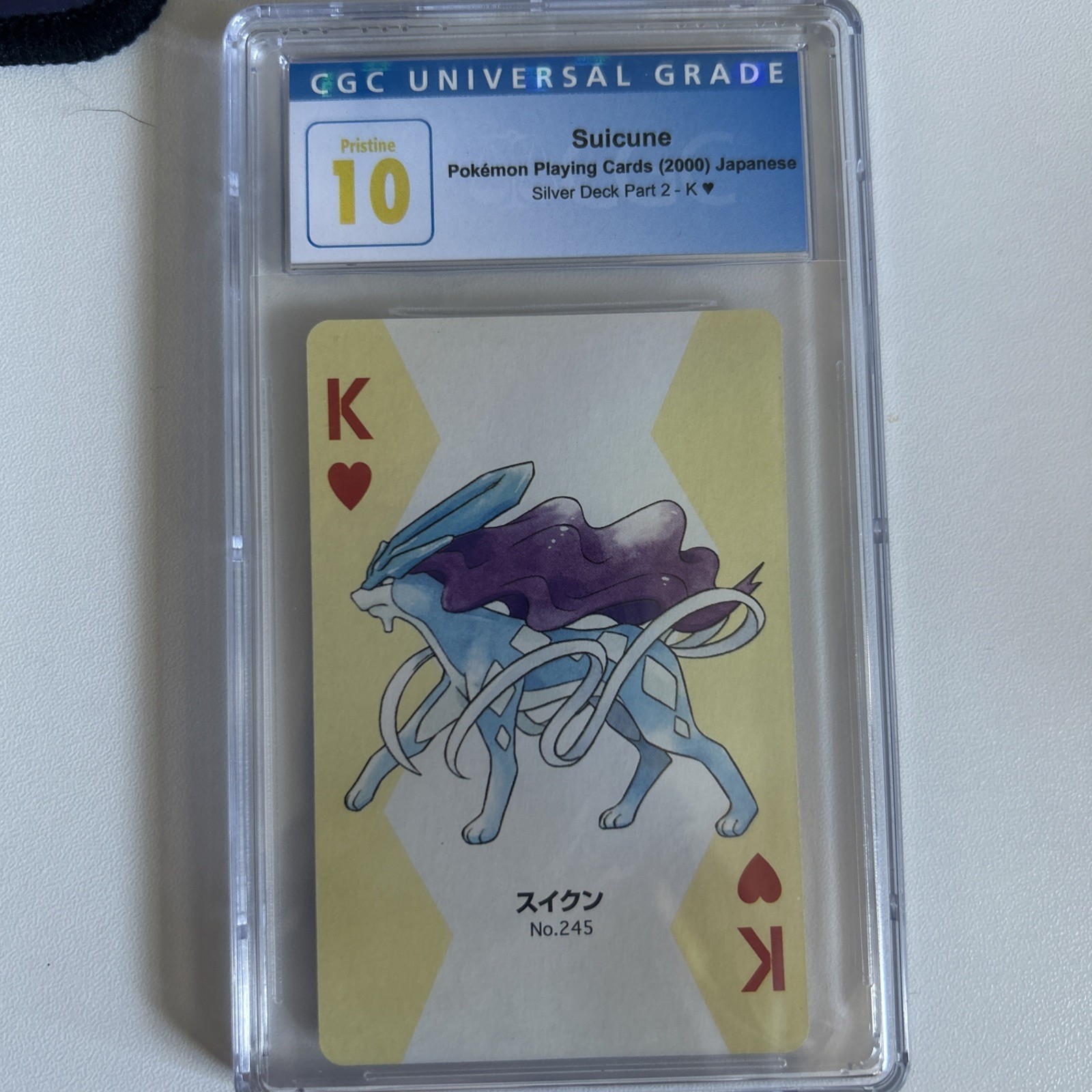 Suicune POP 7 carte da gioco mazzo argento parte 2 Maril Back 2000 poker immacolato