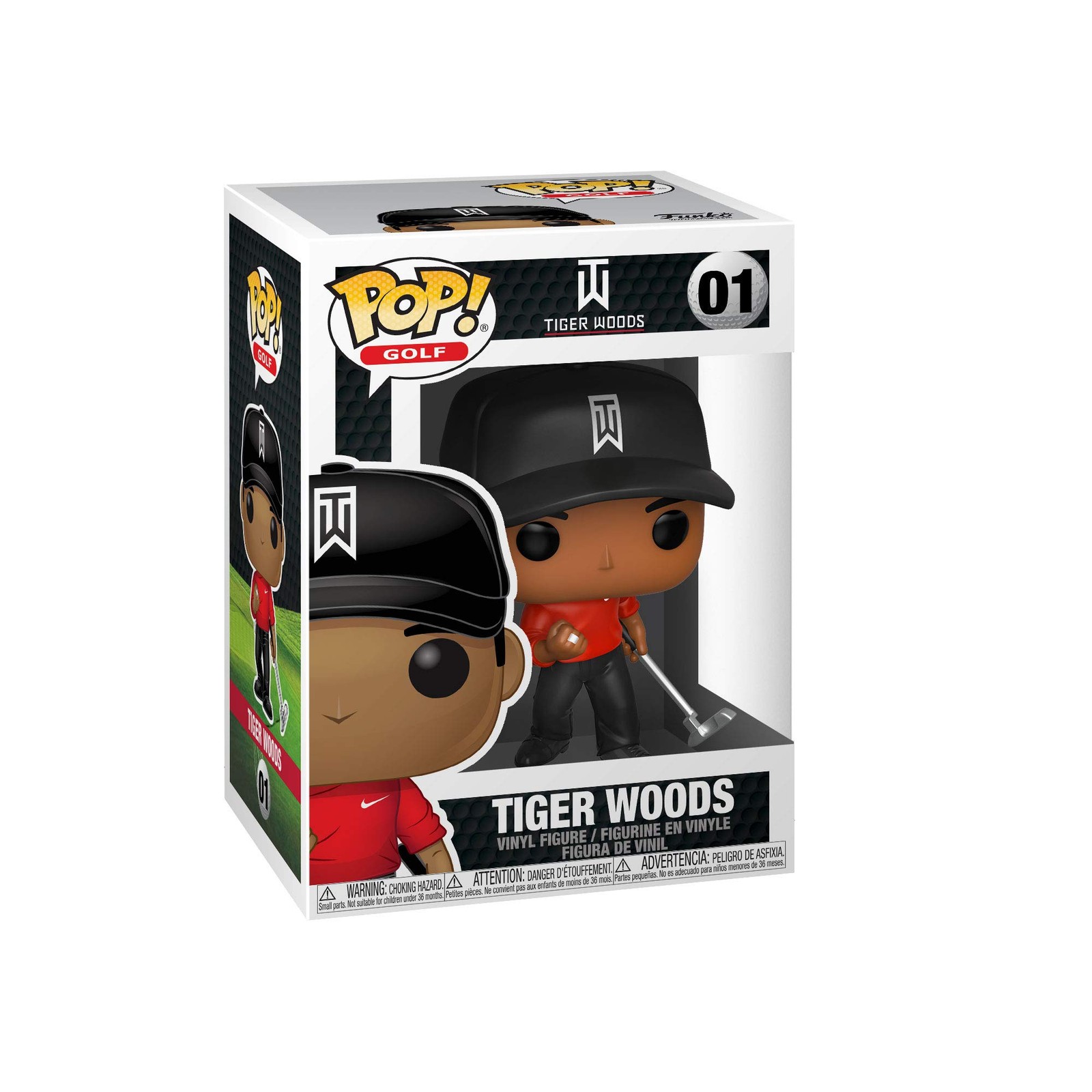 Funko Pop! Golf: Tiger Woods - (Red Shirt) - Figura in Vinile da Col xEbb