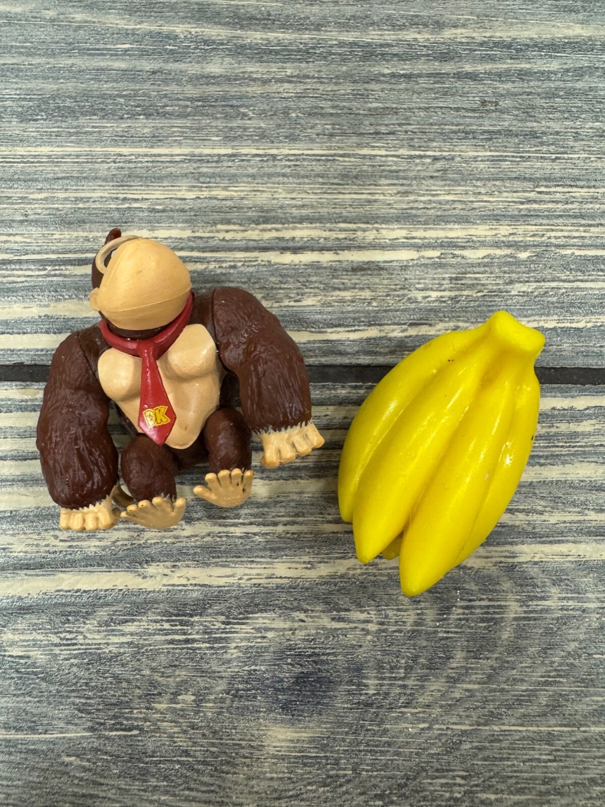 Figurina Donkey Kong Con Banane Giocattolo Da Collezione 3" Marrone E Giallo Plastica Vintage