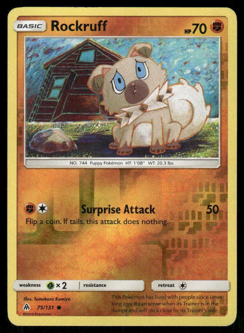 POKEMON ROCKRUFF LUCE PROIBITA 75/131 REVERSE HOLO C LP