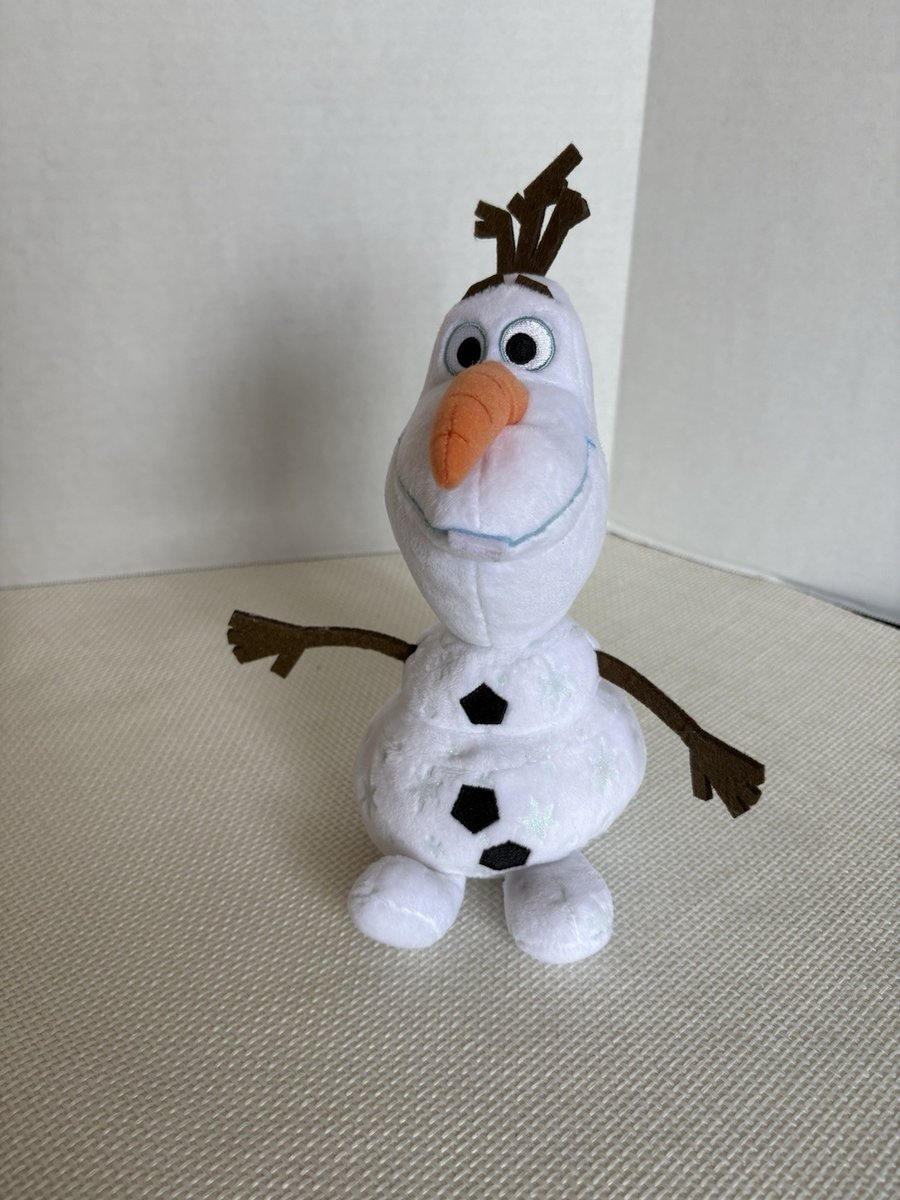 Peluche pupazzo di neve Olaf glitter fiocchi di neve 9” invernale peluche Disney Frozen