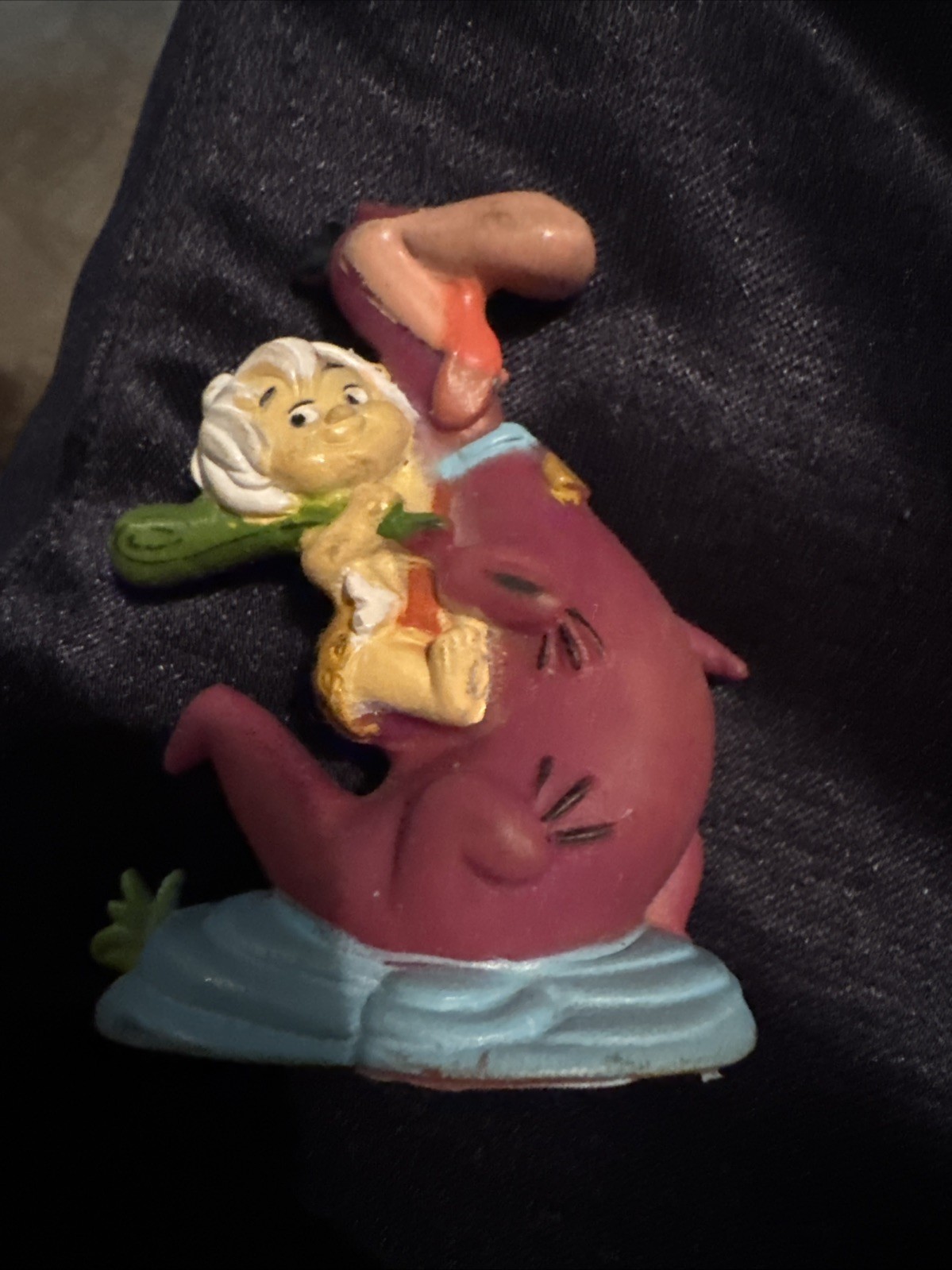 Vintage 1993 Hanna Barbera The Flintstones Dino & Bam Bam Soft Figurine 3" tall