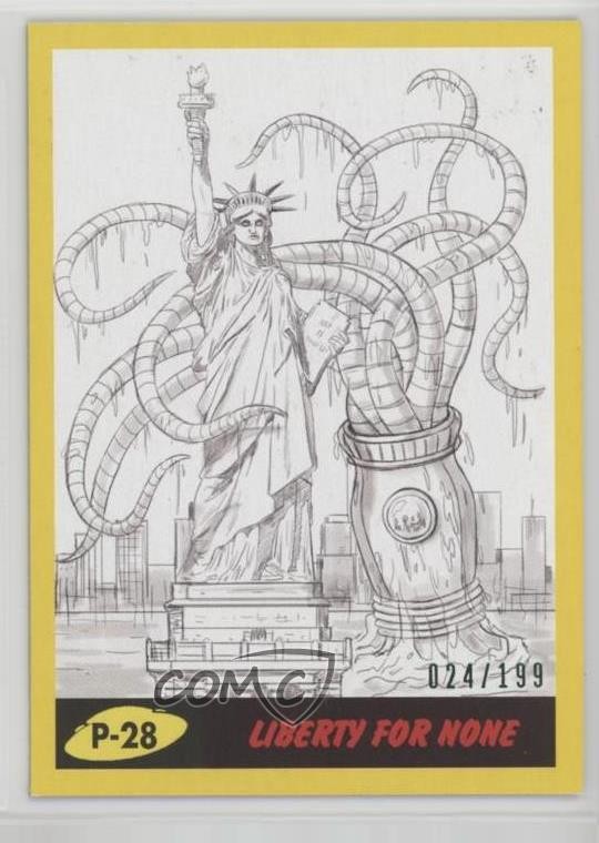 2017 Topps Mars Attacks: The Revenge Penciled Yellow 24/199 Liberty for None 1j8