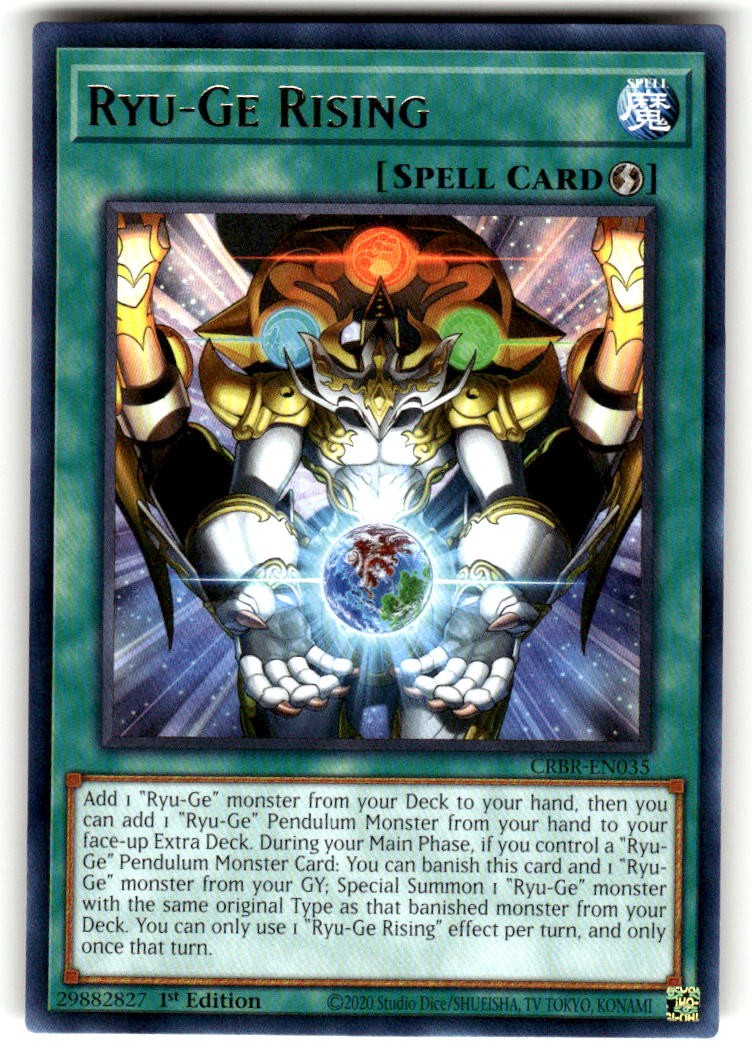 Ryu-Ge Rising Raro Crossover Breakers CRBR-EN035 Nuovo con scatola