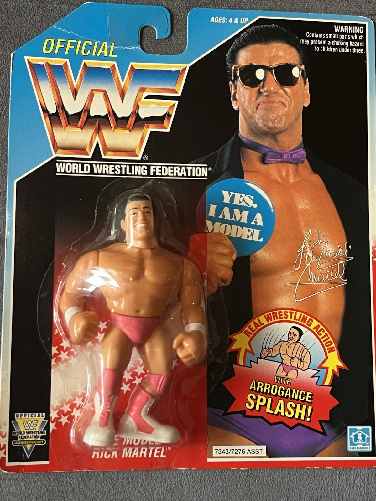 Rick Martel Figure Rick The Model WWF Hasbro Wrestling su carta e protezione WWE