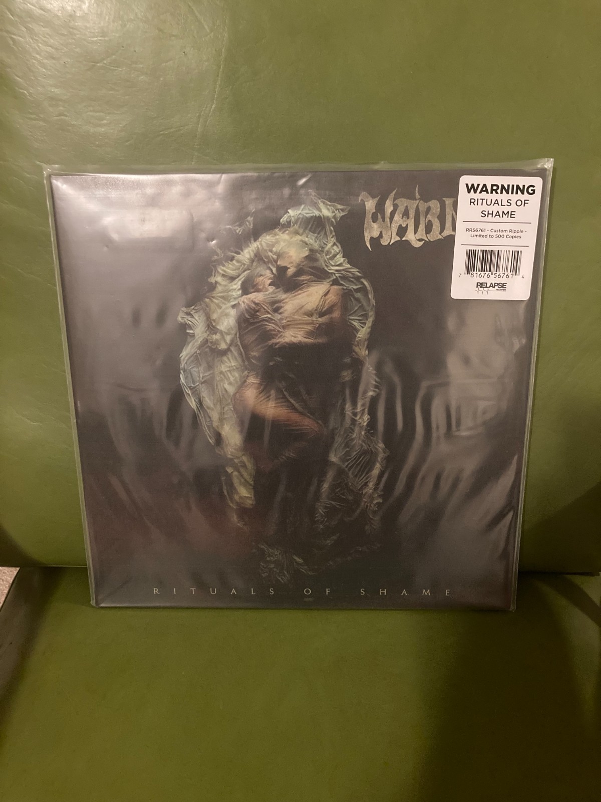 Warning - Rituals of Shame LP Custom ripple Vinyl Limited Edition Excellent