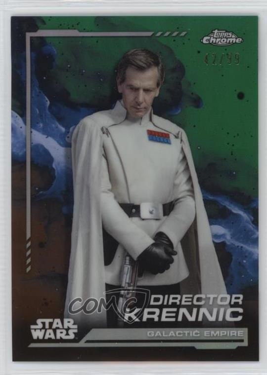 2024 Topps Chrome Star Wars Kashyyyk rifrattore verde 42/99 direttore Krennic 1cc7