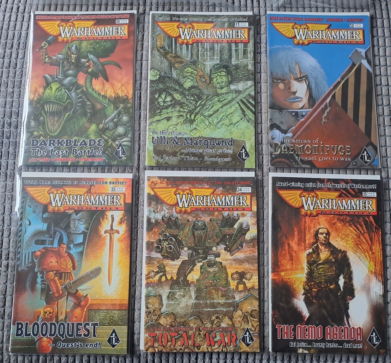 Warhammer Monthly Comics Lot #30, #31, #32, #33, #34, #35 (6 Issues) GW 40k OOP