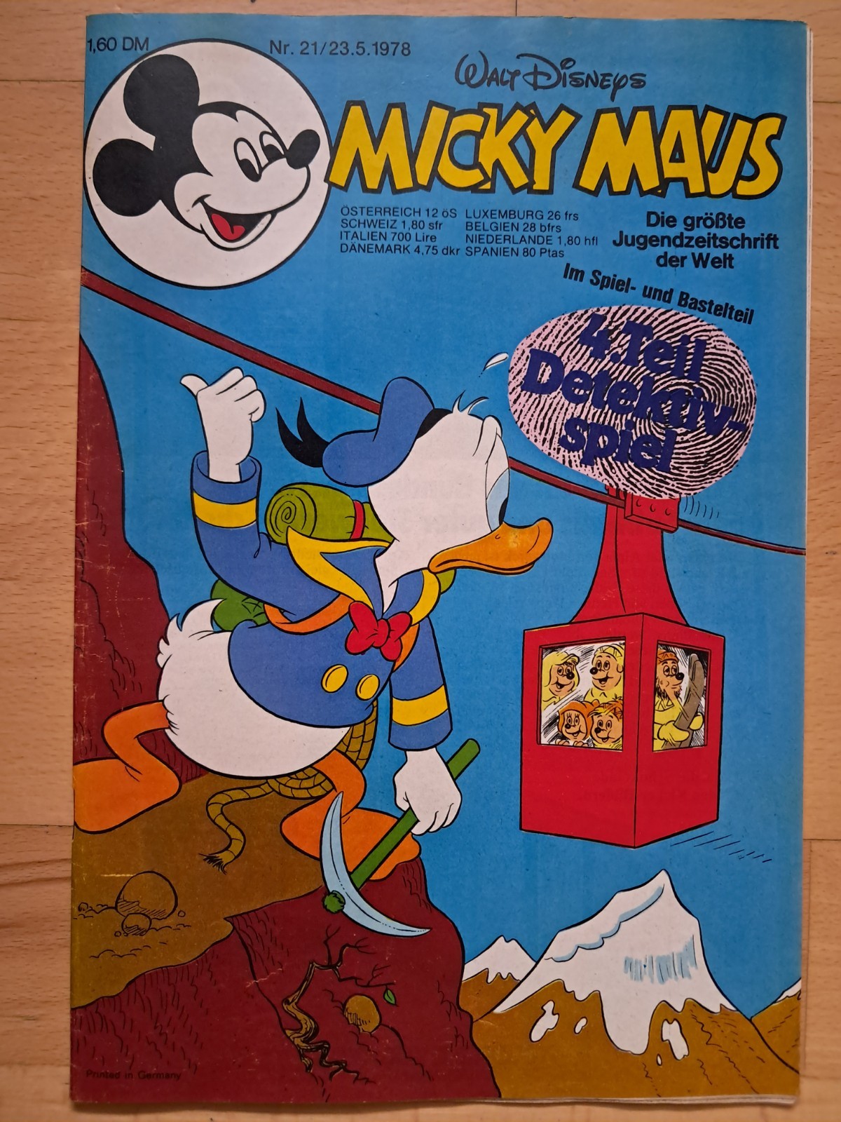 Topolino n.21 del 23/5/1978 con gioco detective + angolo di raccolta - TOP Z1
