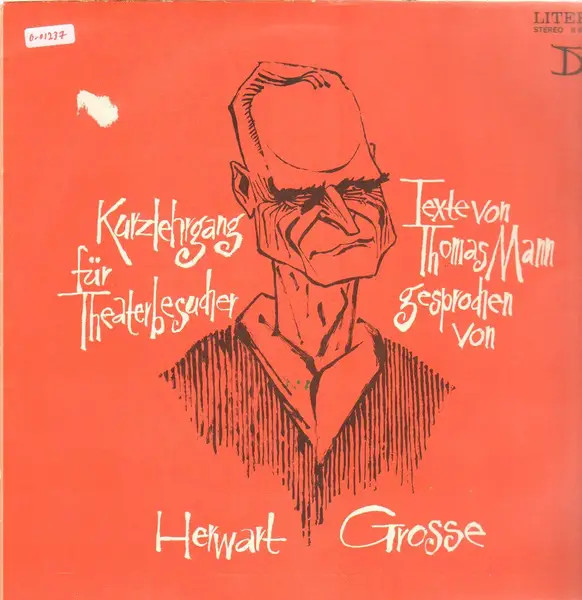 Herwart Grosse Corso Breve Per Spettatori Teatrali Litera LP Vinile