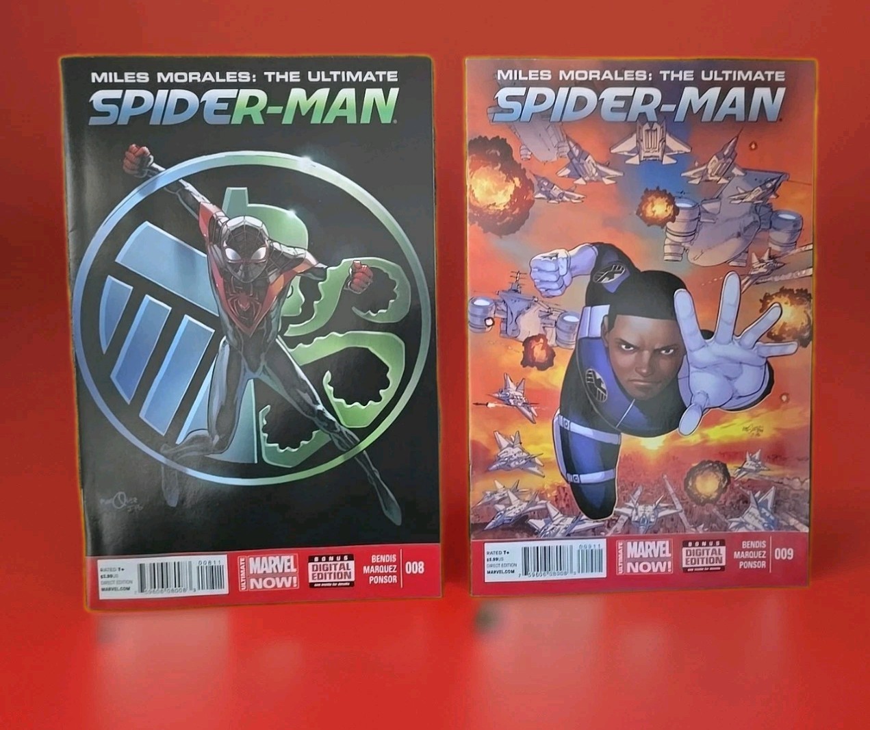 MILES MORALES ULTIMATE SPIDER-MAN #8 #9 [NM-] MARVEL NOW! 2015 MARVEL COMICS LOT