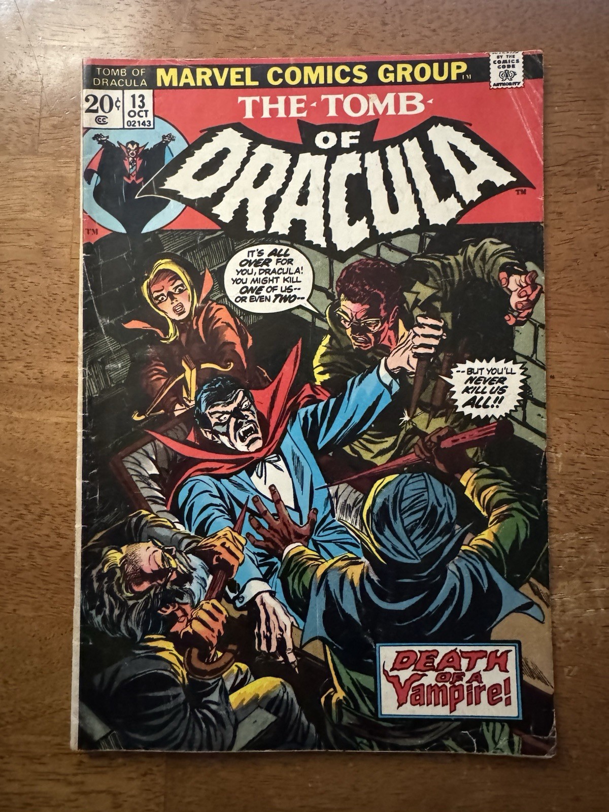 Tomb of Dracula #13, VG 1st Deacon Frost (Flashback); Blade