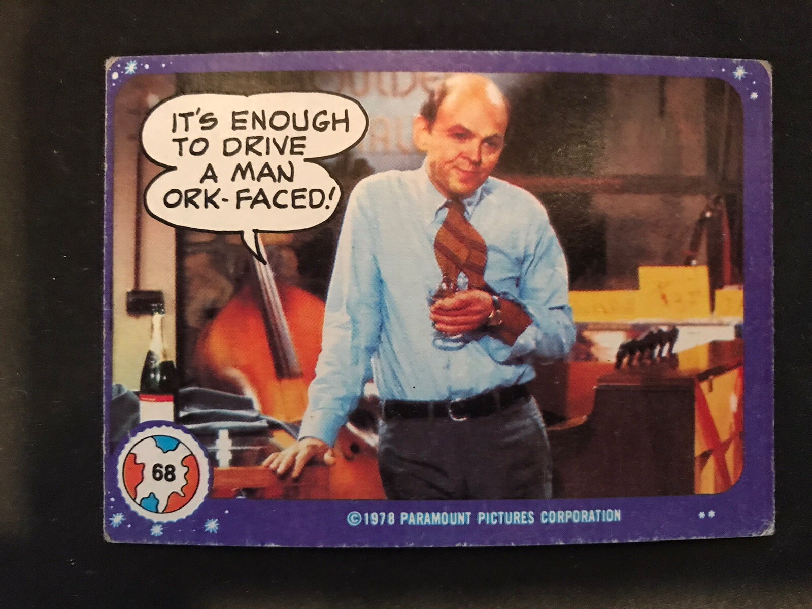 Vintage Mork And Mindy Trading Card #68 Conrad Janis