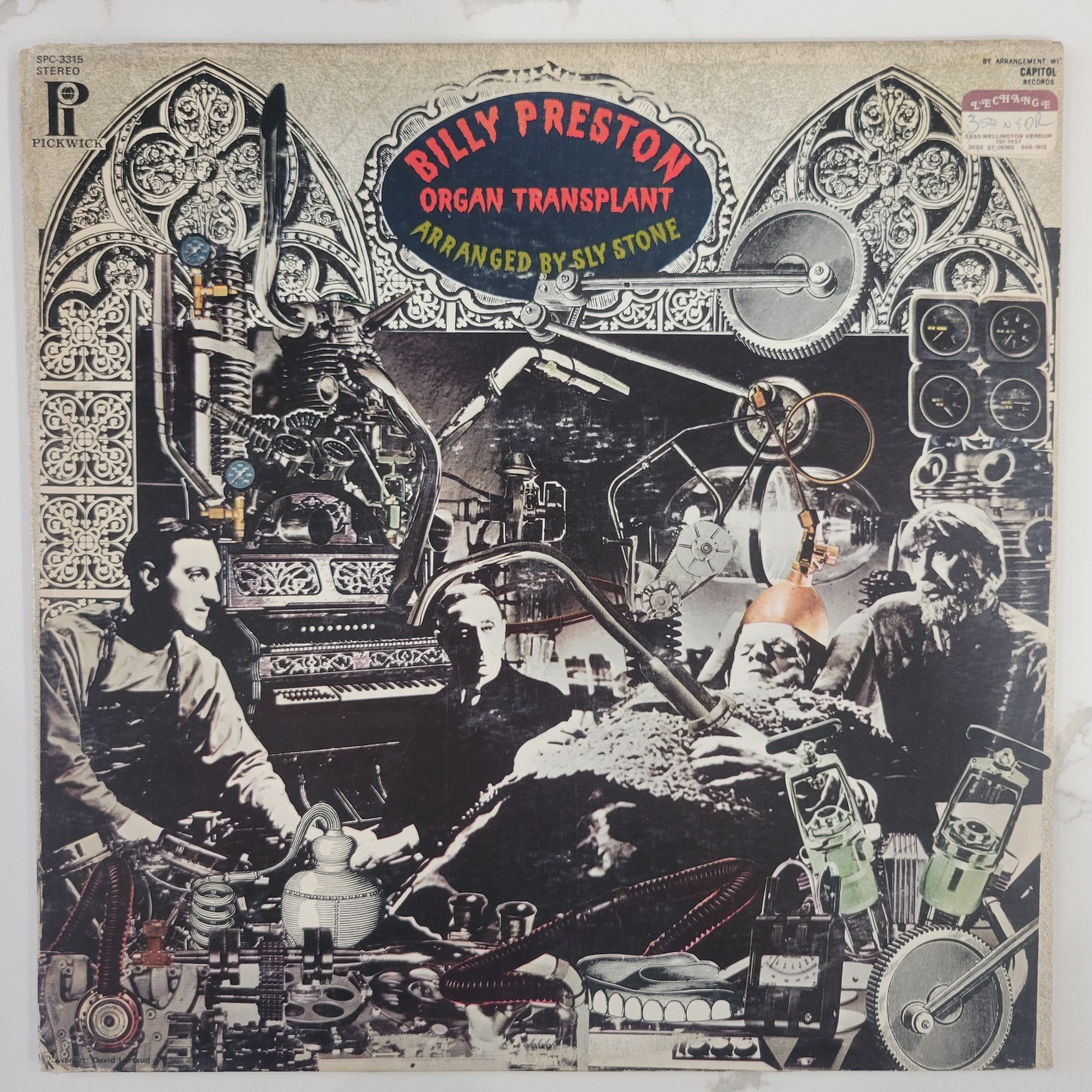 Billy Preston - Organ Transplant Vinyl LP - 1970 - Pickwick SPC-3315