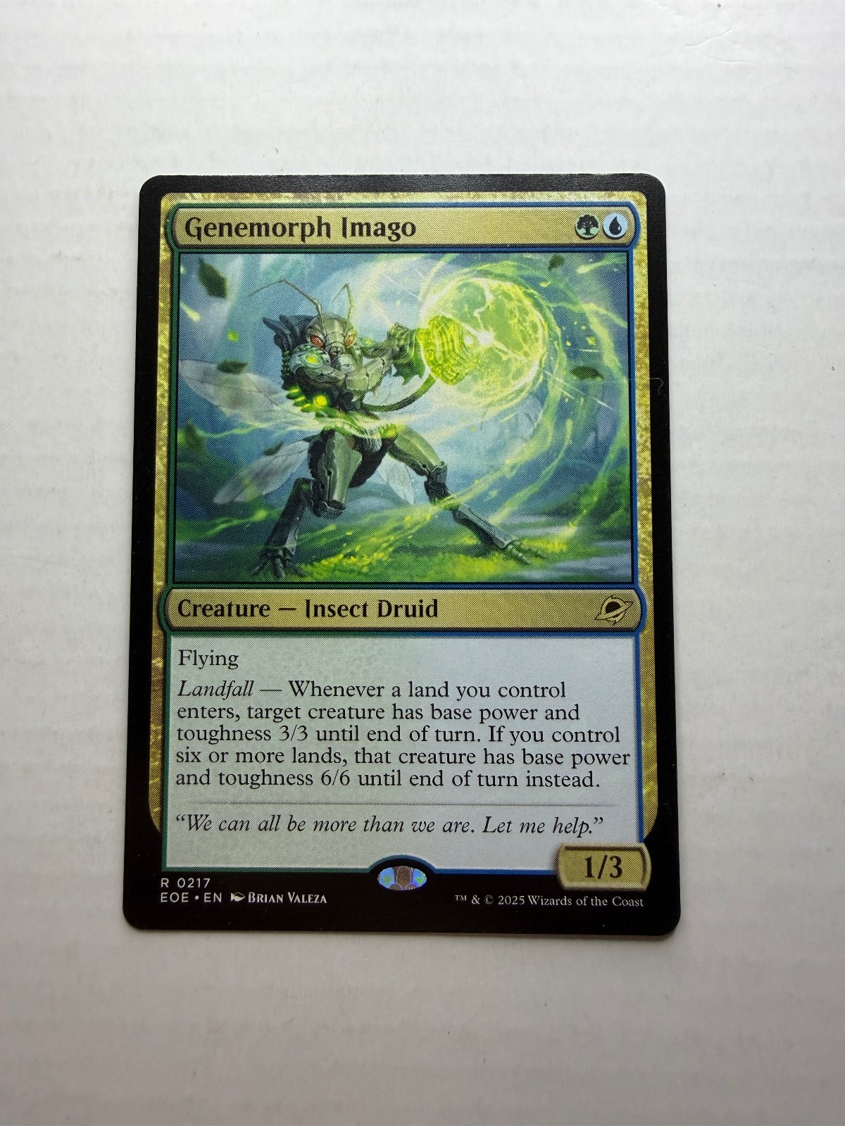 Genemorph Imago 217 Rara Edge of Eternities Magic: The Gathering giocata leggermente