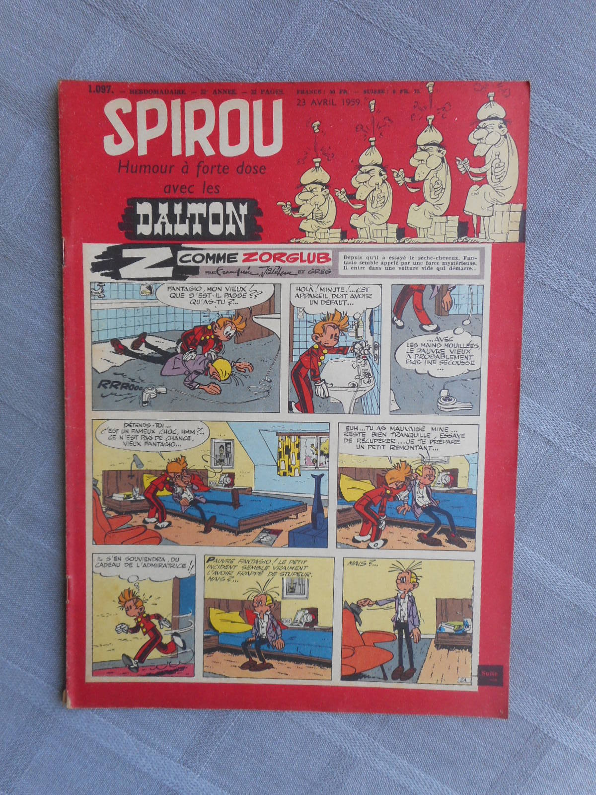 HEBDO SPIROU N°1097 1959 BUONE CONDIZIONI