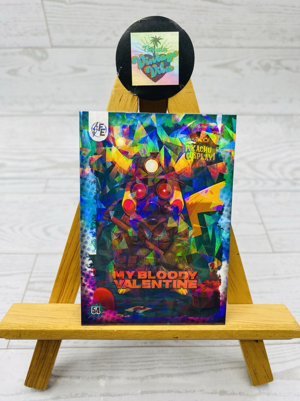 Pikachu as Cosplay My Bloody Valentine Cracked Ice Holo Horror Fan Art Card