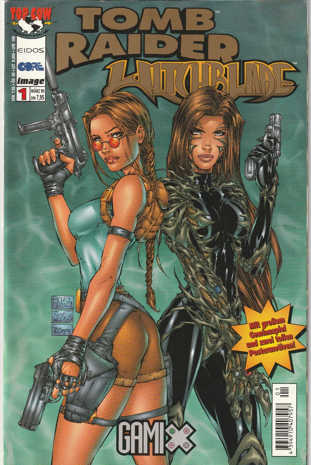 ✪ GAMIX PRESENTA #1 Tomb Raider/Witchblade + poster COMICHEFT NUOVO TOP Z0-1