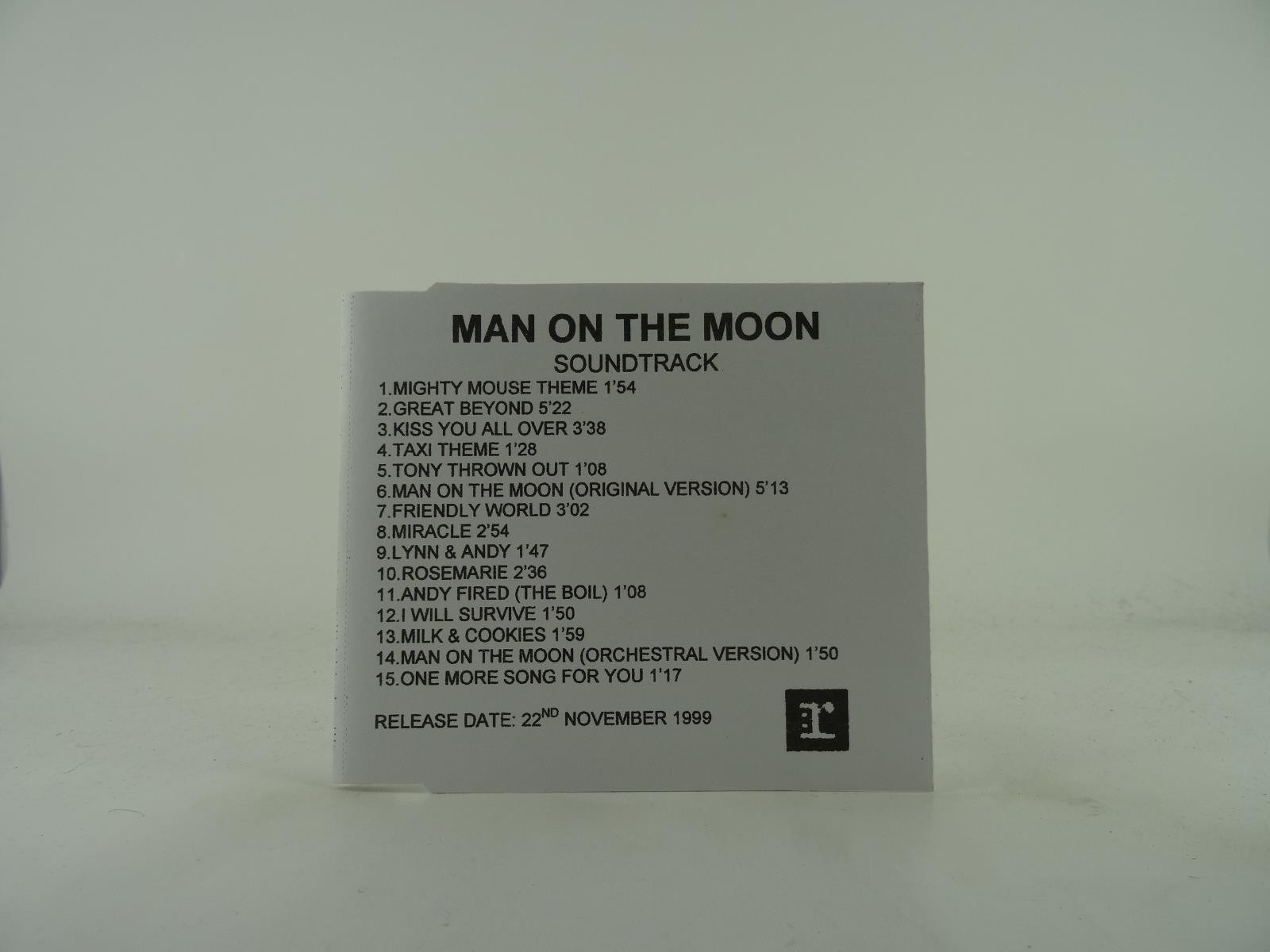 MAN ON THE MOON SOUNDTRACK (118) 15 Track Promo CD Album including White Sleeve 