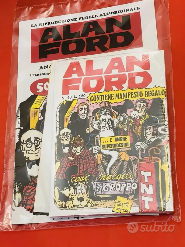 Alan Ford n.50 e 58 Anastatica Gazzetta Poster+Ade