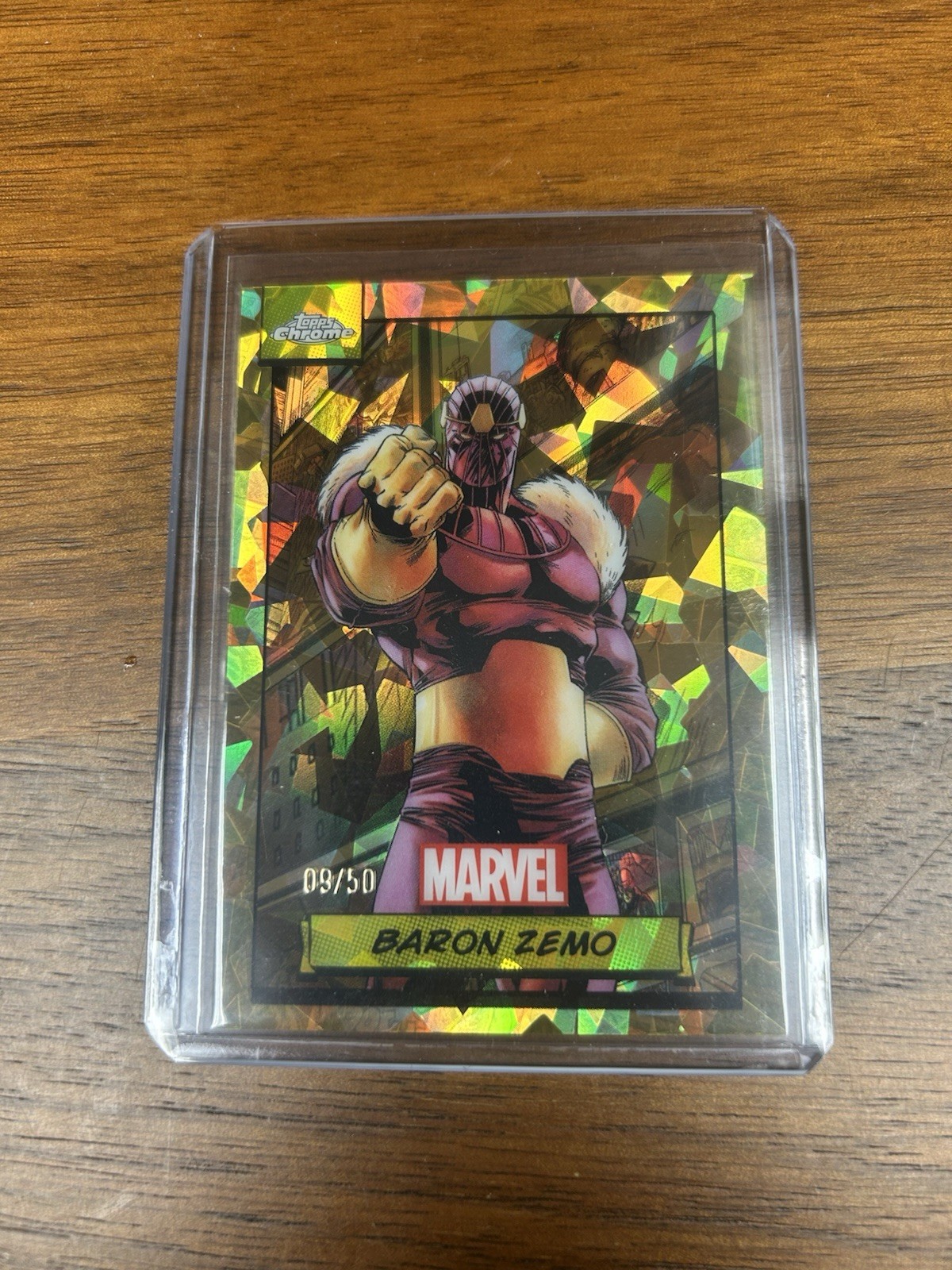 2024 Topps Chrome Sapphire Marvel Baron Zemo Gold /50