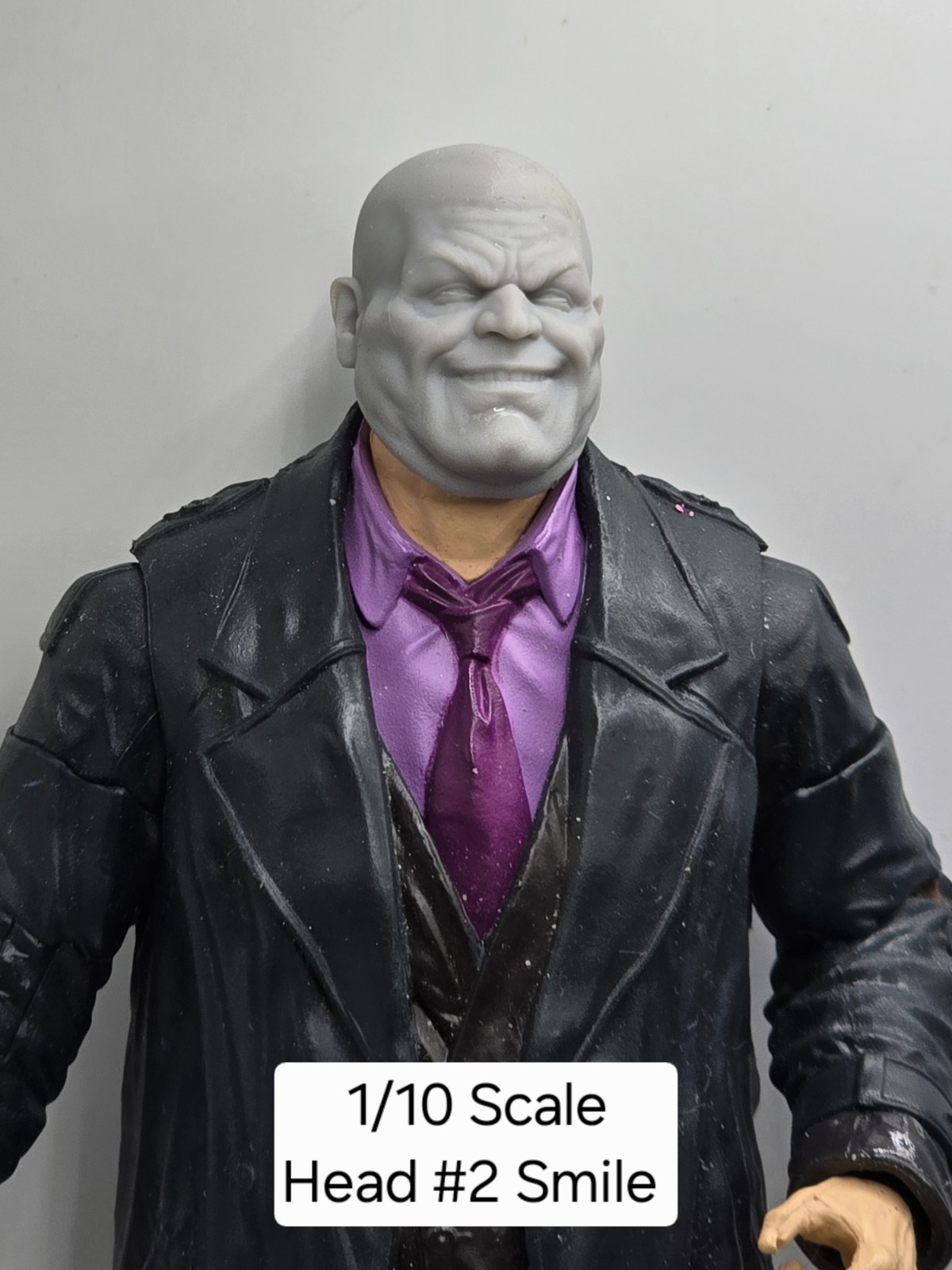 3d Printed DAREDEVIL KINGPIN D'ONOFRIO HEAD#2. 1:10 7" SELECT DC MULTIVERSE