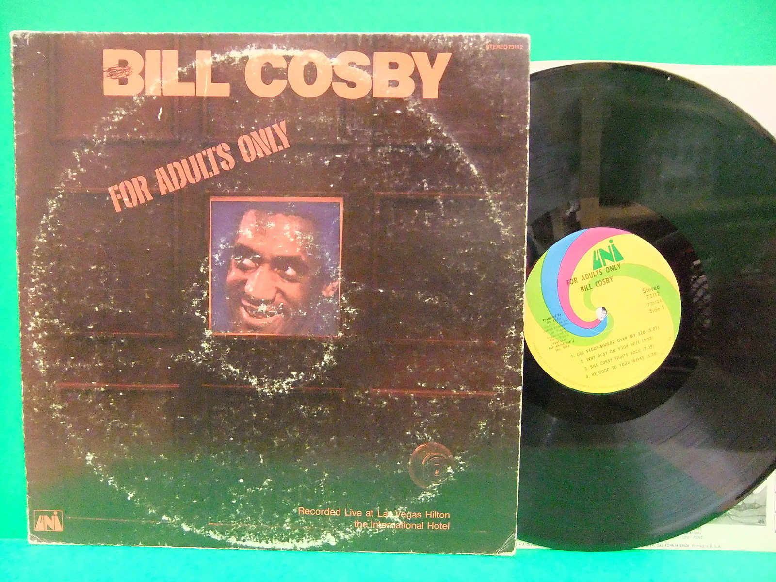Bill Cosby For Adults Only 1971 Record Comedy VG+/VG UNI 73112 VINTAGE VINYL