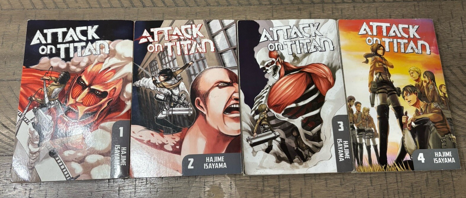Lotto libri Attack on Titan volume 1-8 Hajime Isayama