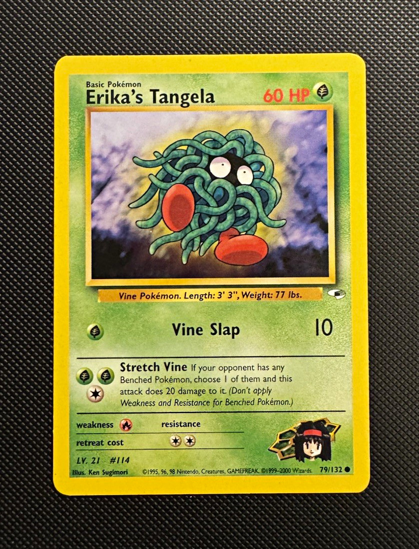 Erika's Tangela 2000 Gym Heroes Unlimited Regular 79/132 POKEMON TCG - [NM/LP]