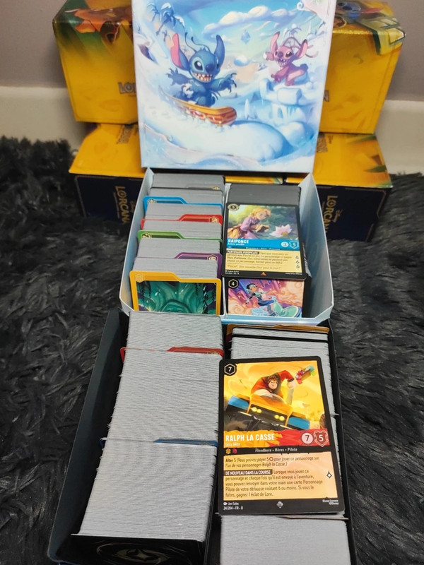 Lot De 100 Cartes Disney Lorcana Françaises Sans Doubles Officielles #ALORCA