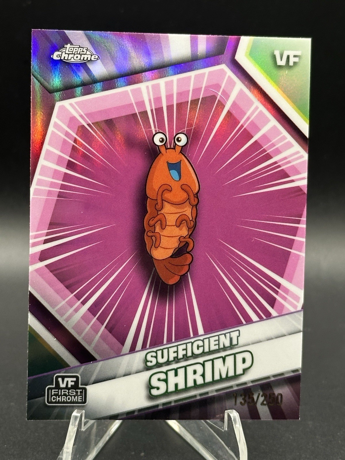 Topps 2026 Cromo VeeFriends Gamberetti Sufficienti Vero Rosa Rifrattore /250