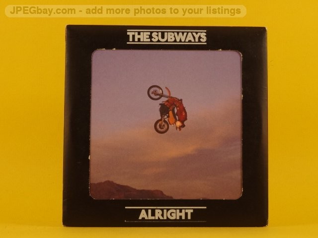 THE SUBWAYS ALRIGHT (L77) 1 Track Card Promo CD Single including Card Sleeve INF