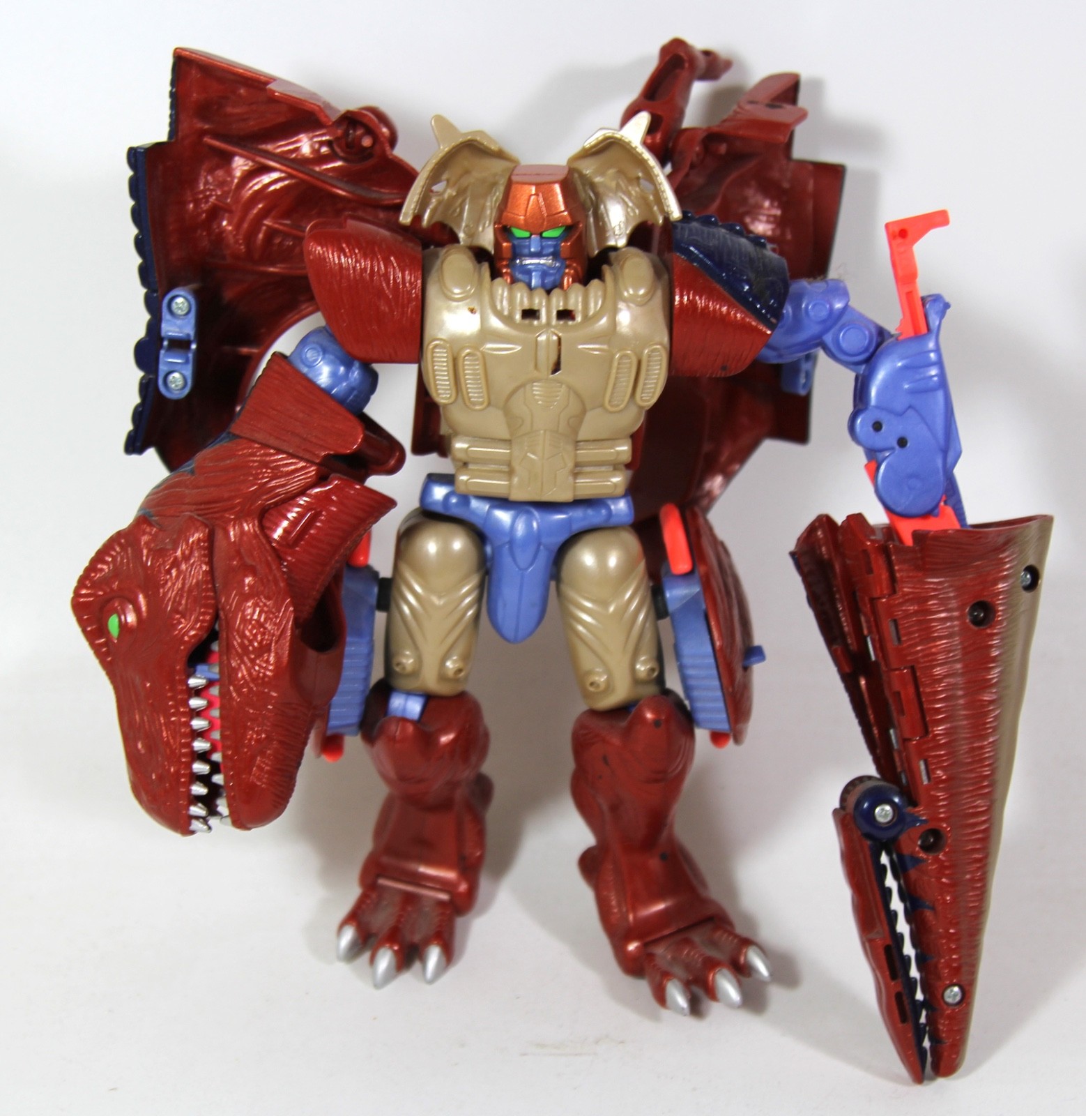 Vintage Hasbro Transformers T-Wrecks Beast Wars Dinobots 1995 Red T-Rex