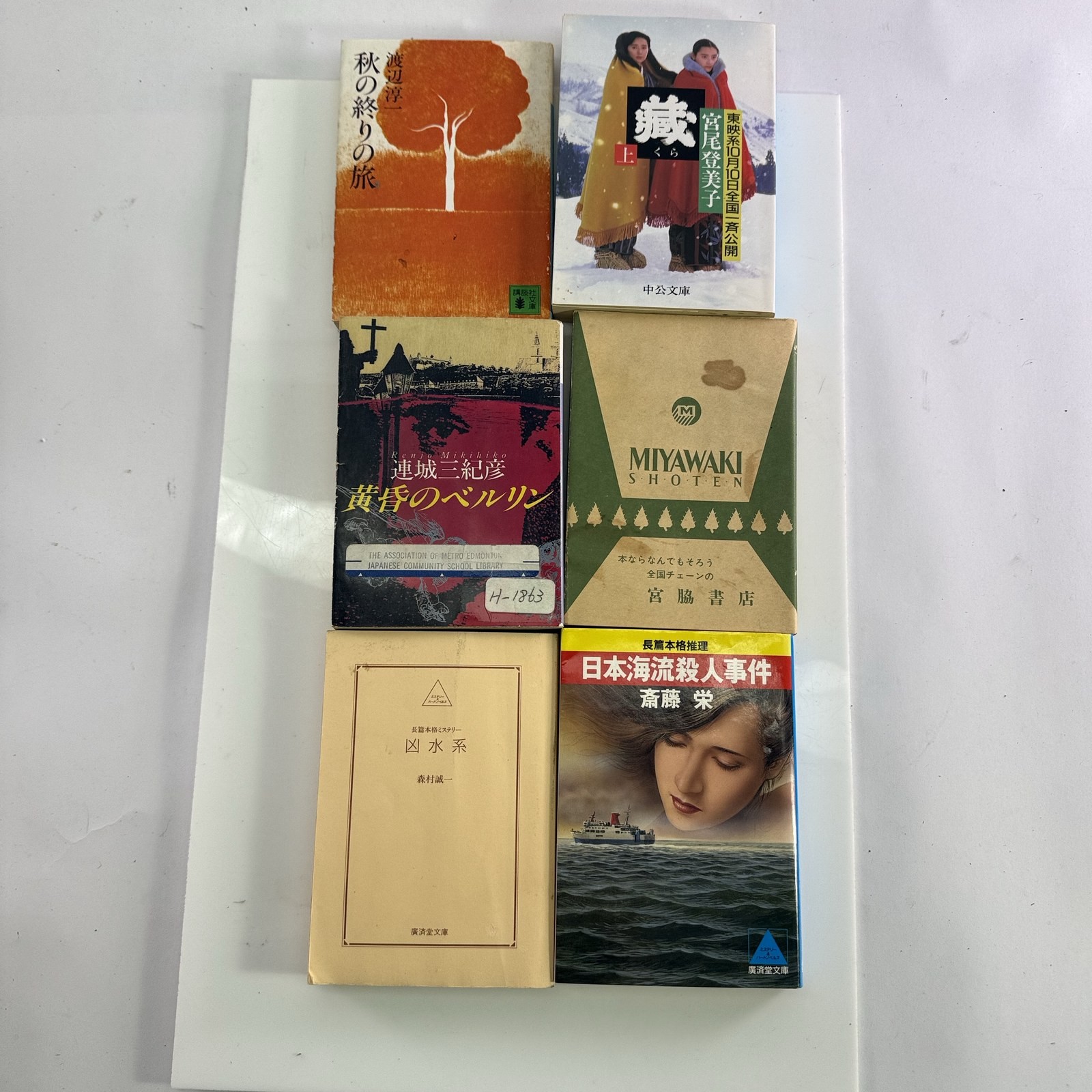 Romanzi giapponesi Bunko tascabili lotto di 6 libri di narrativa vintage Watanabe Miyao