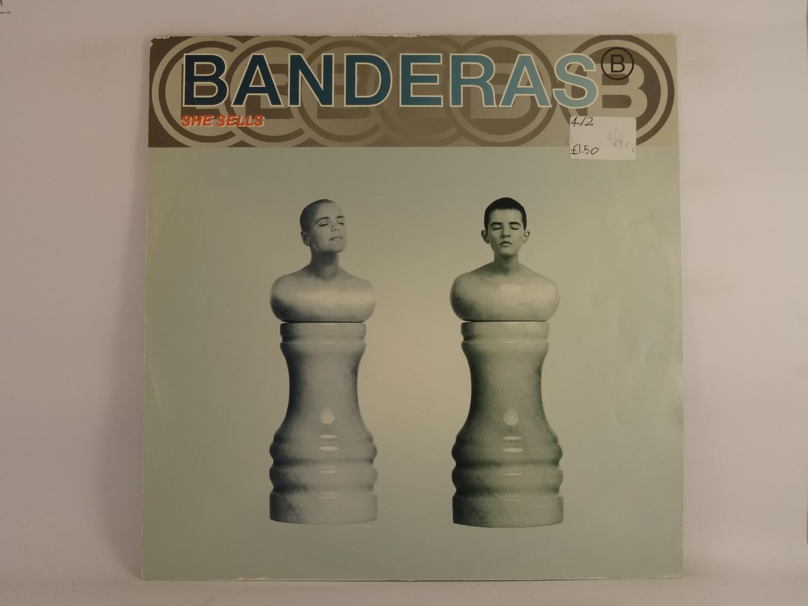 BANDERAS SHE SELLS (194) 4 Track 12" Single plus Picture Sleeve FFRR
