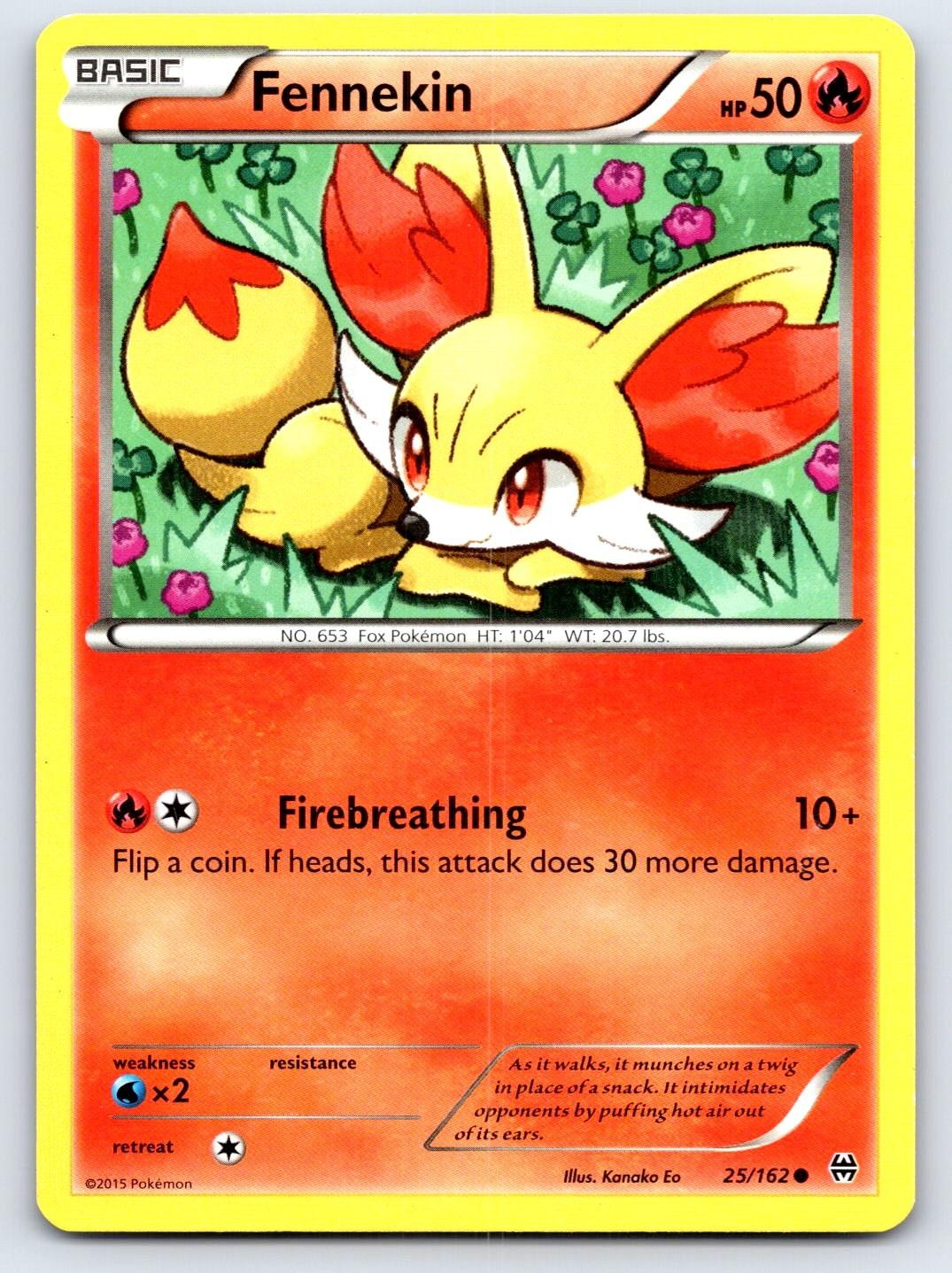 Pokemon Fennekin 25/162 comune BREAKthrough leggermente giocato