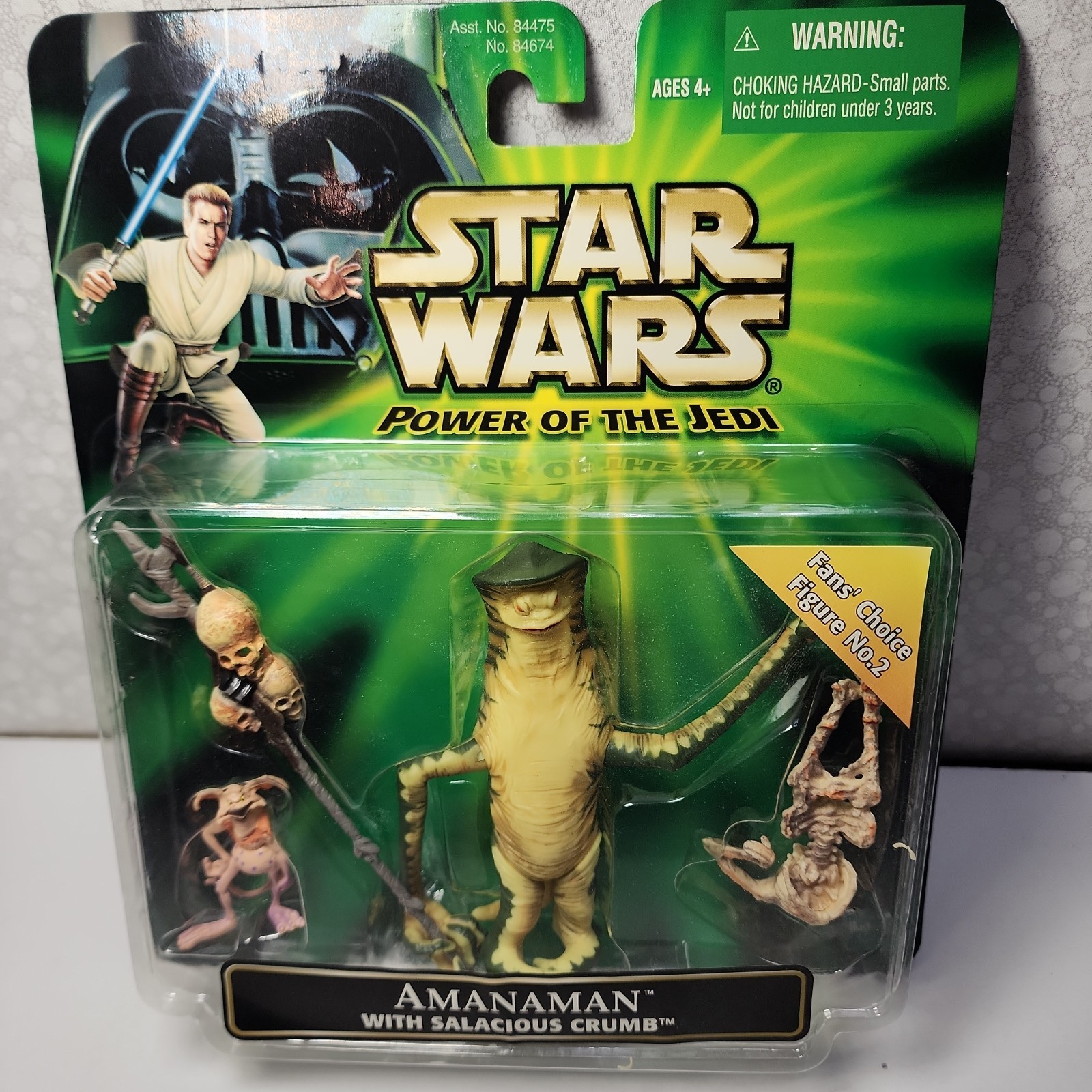 Star Wars Il Potere dello Jedi Amanaman con Briciola Salace 2001 NUOVO Sigillato