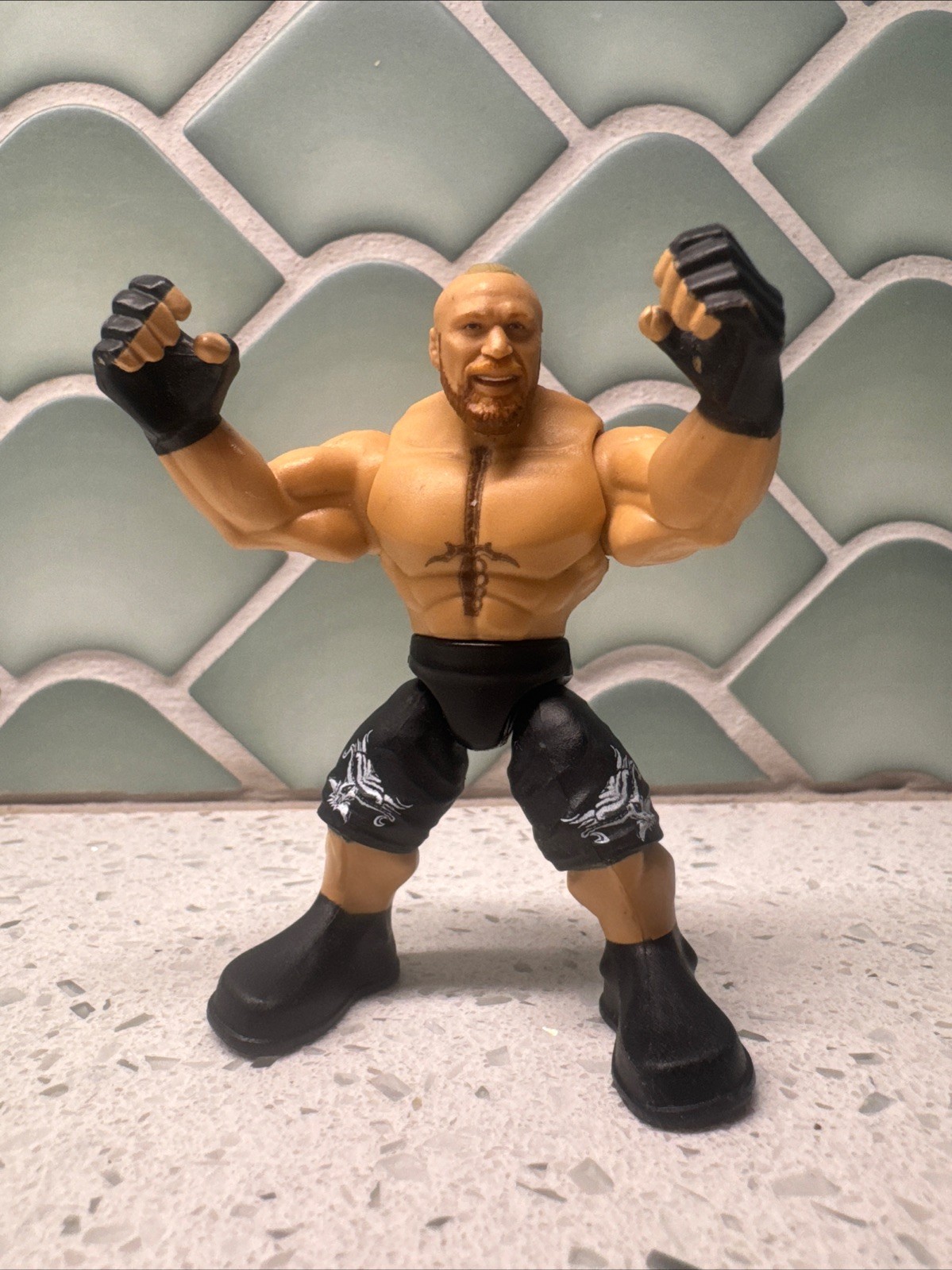 Modellino WWE Brock Lesnar Knuckle Crunchers 3"