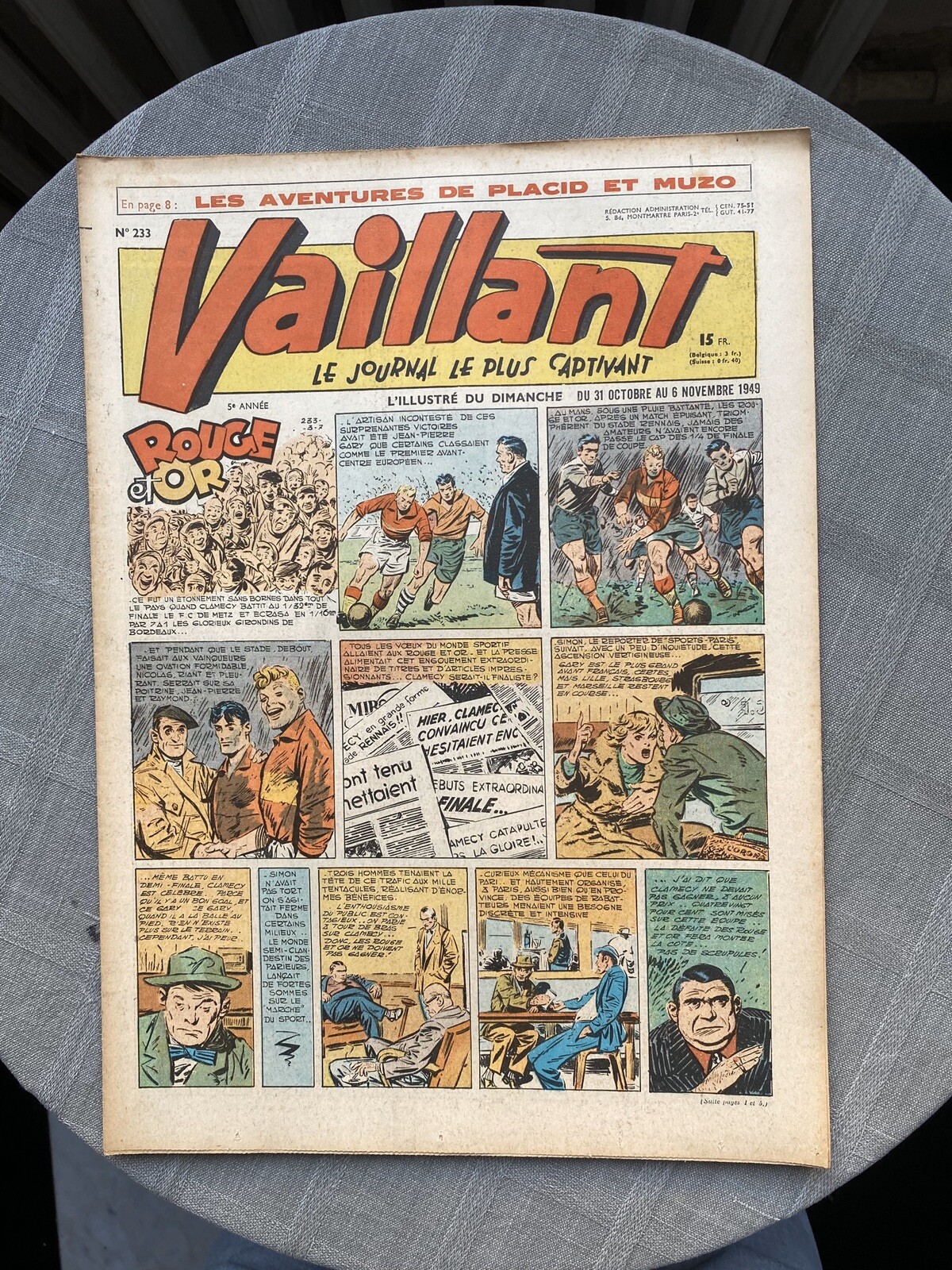 Vaillant Il Giornale Più Coinvolgente N°233 1949 Buone Condizioni