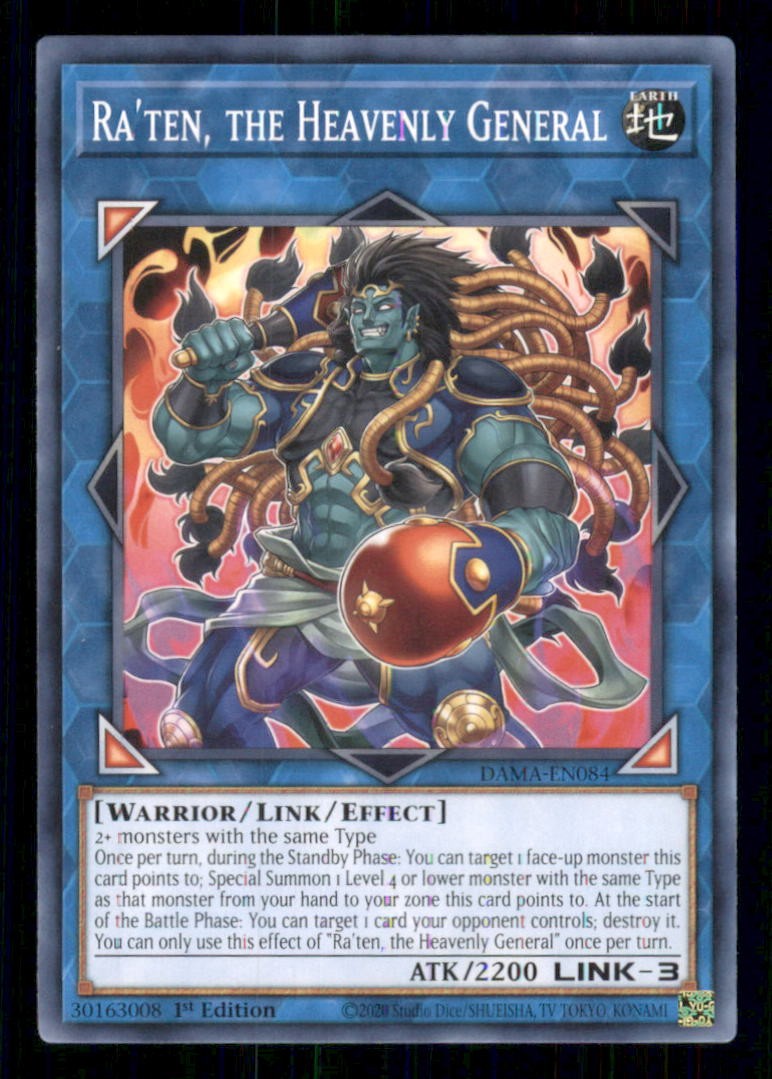 Ra'ten, il Generale Celeste DAMA-EN084 Alba della Maestà Yu-Gi-Oh 1° Edizione NM