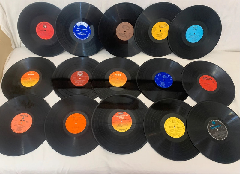 Discos de vinil lp riscados para decoração ou outros afins