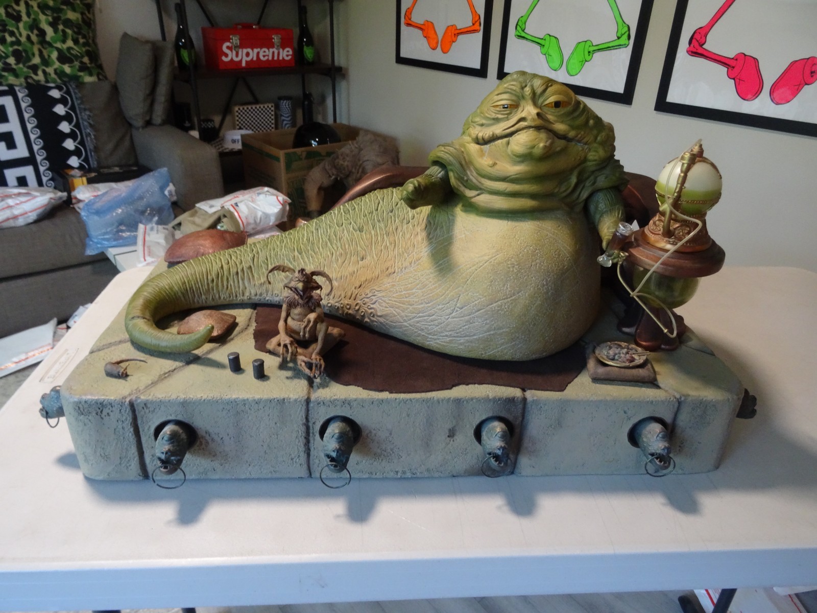 Sideshow Collectibles scala 1/6 Jabba the Hutt and Throne Deluxe Figure Set RARO