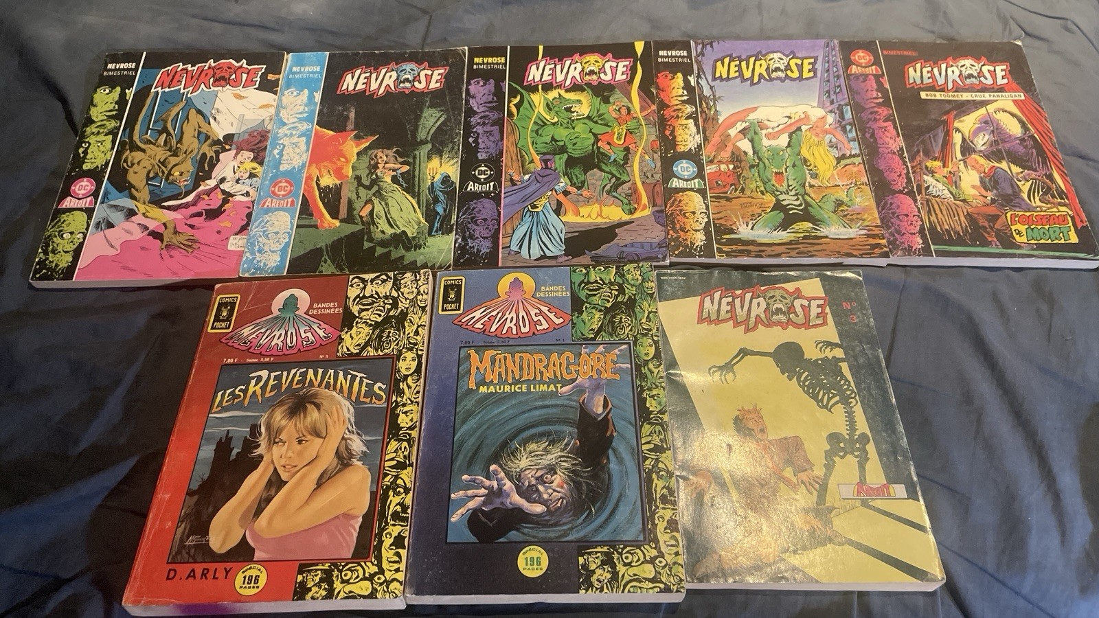 8 NEVROSE 1er 2eme et 3 eme serie comics pocket dc aredit Artima Marvel 