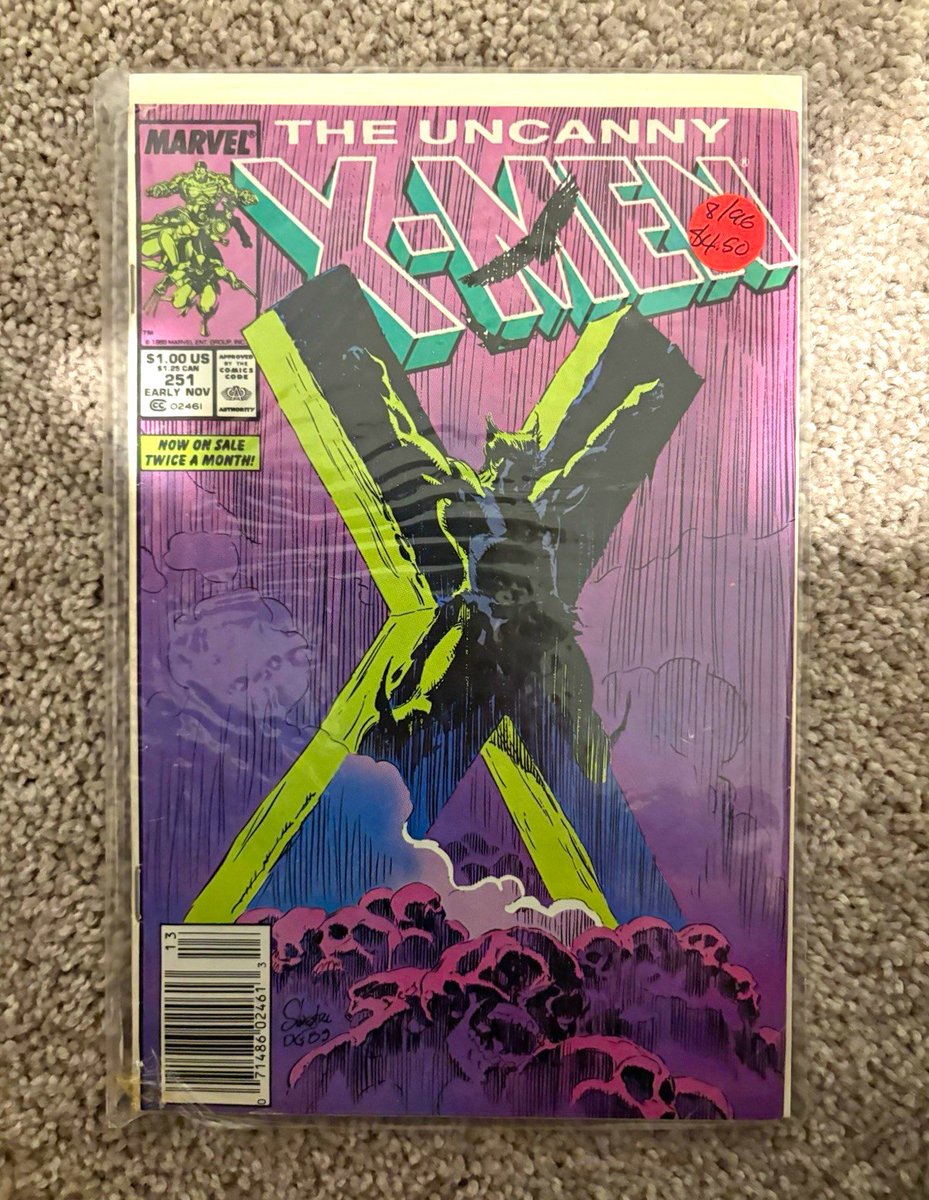 Lotto 4 fumetti Marvel Uncanny X-Men #249 #251 #256 #263 Claremont Jim Lee