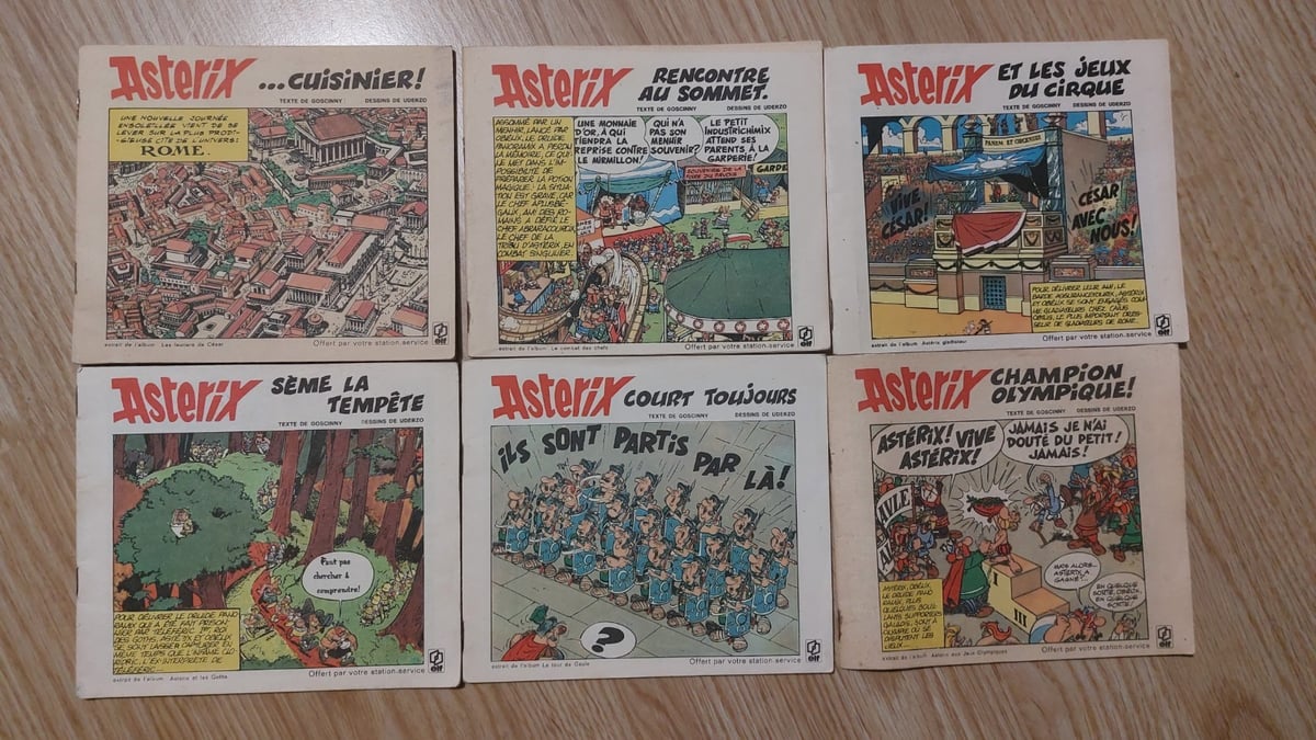 6 livrets Asterix ELF..DARGAUD 1973