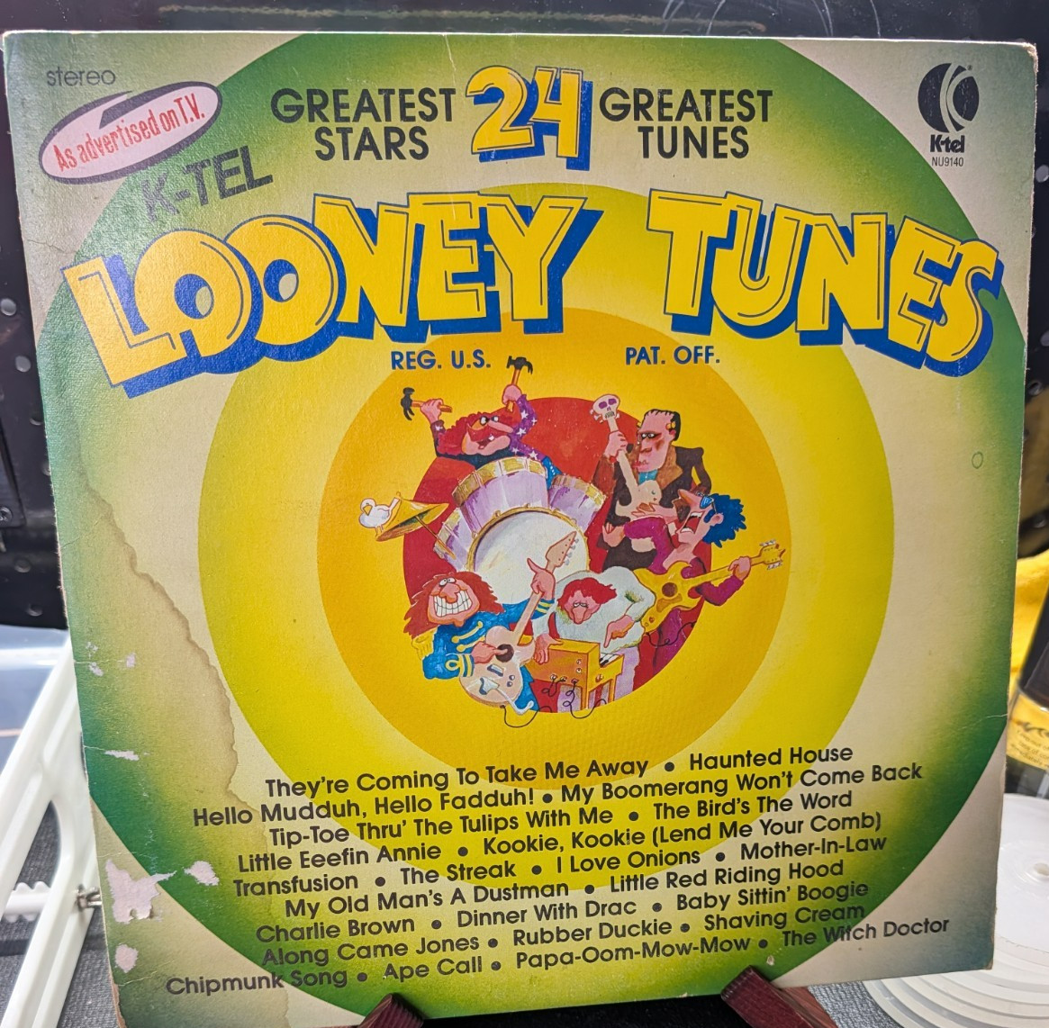 Looney Tunes K-Tel 24 Greatest Stars and Tunes Vinyl Record LP 1976 NU9140